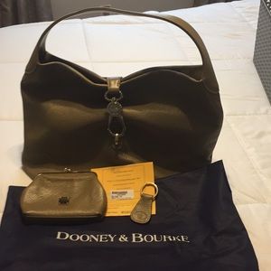 Dooney and Bourke taupe handbag/wallet /dust bag
